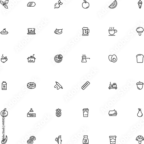 icon vector icon set such as: cannelloni, earthstar, vanilla, seasoning, pasta, foodstuff, poisonous, decor, umbrella, ananas, basil, stelline, chinese, lamb, fusilli, pin, furniture, italy, dairy