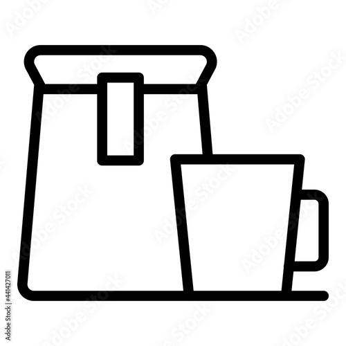 Take away drinks icon. Outline Take away drinks vector icon for web design isolated on white background