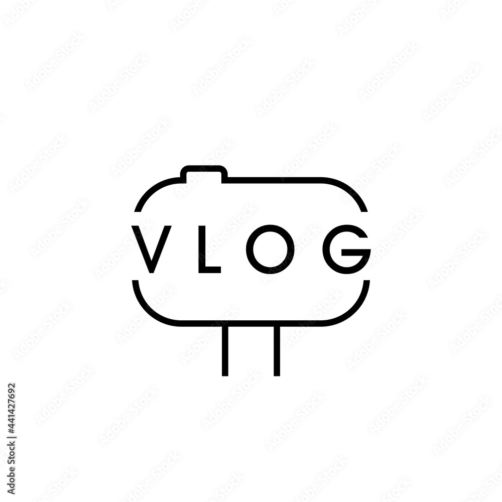 Vlog icon isolated on white background Vlog icon isolated on white background