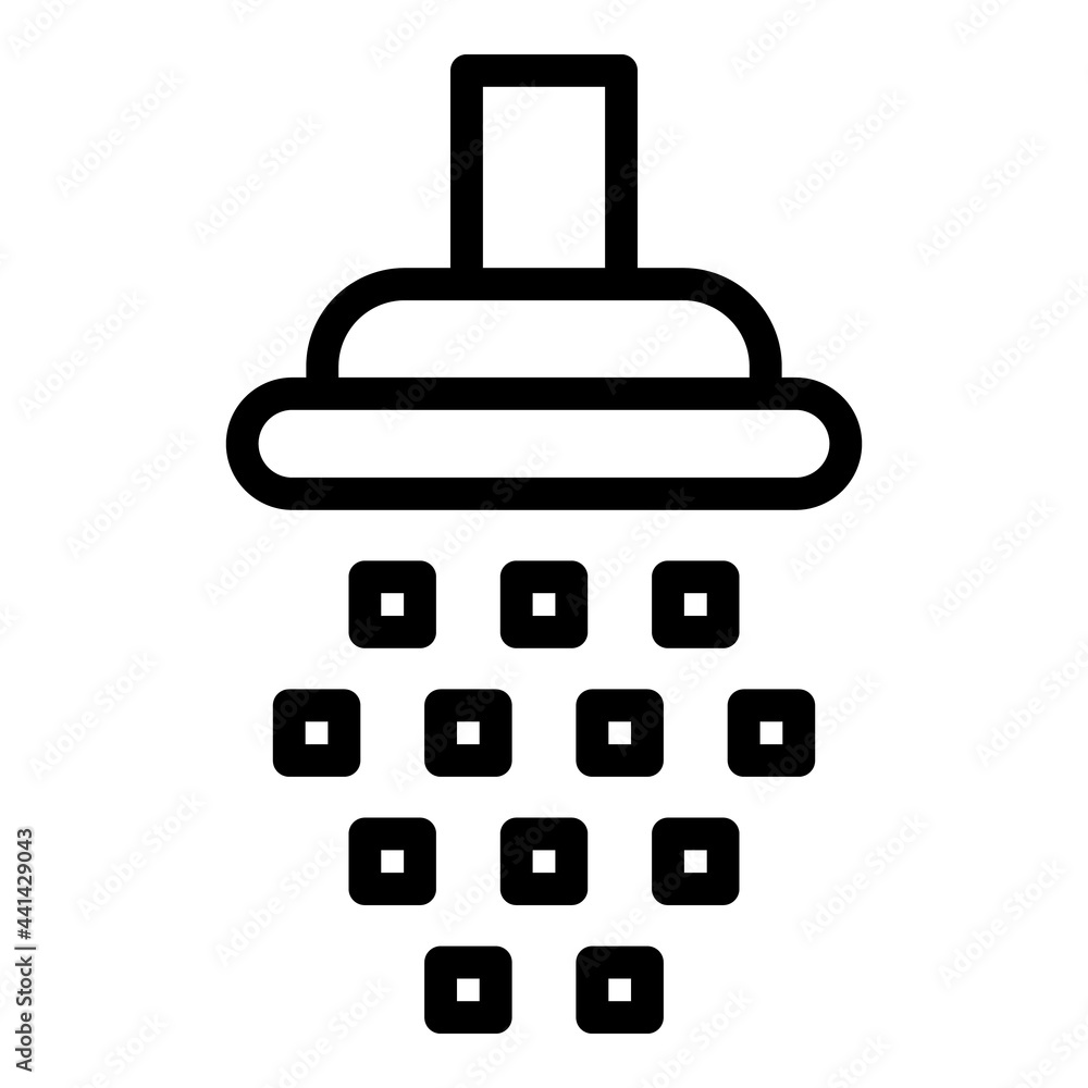 Shower head clean icon. Outline Shower head clean vector icon for web design isolated on white background Shower head clean icon. Outline Shower head clean vector icon for web design isolated on white background