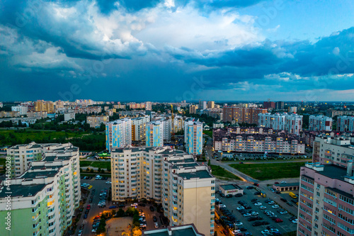 Aerial view of the city at sunset © Sharapov Oleh