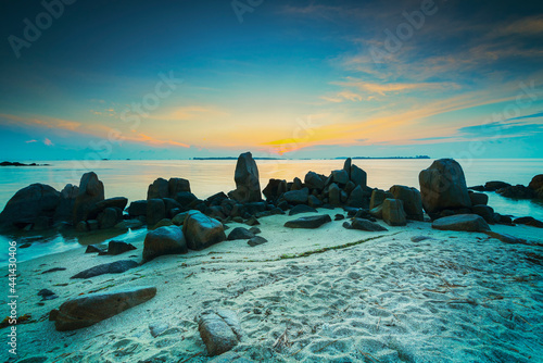 Beauty sunrise on the beach Bintan Island