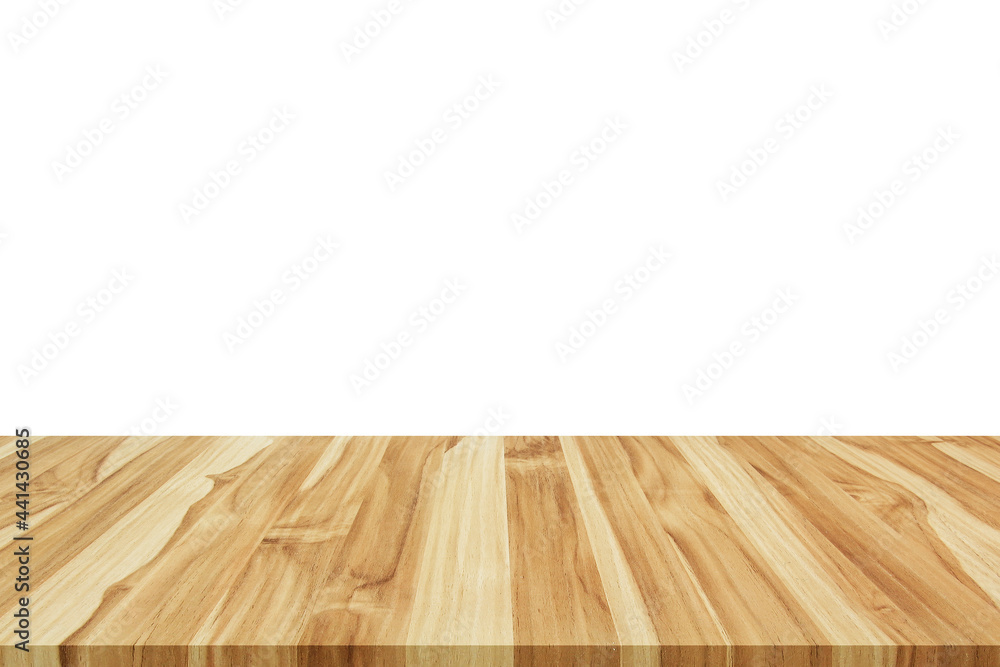 empty wooden floor on white background. empty wooden floor on white background.