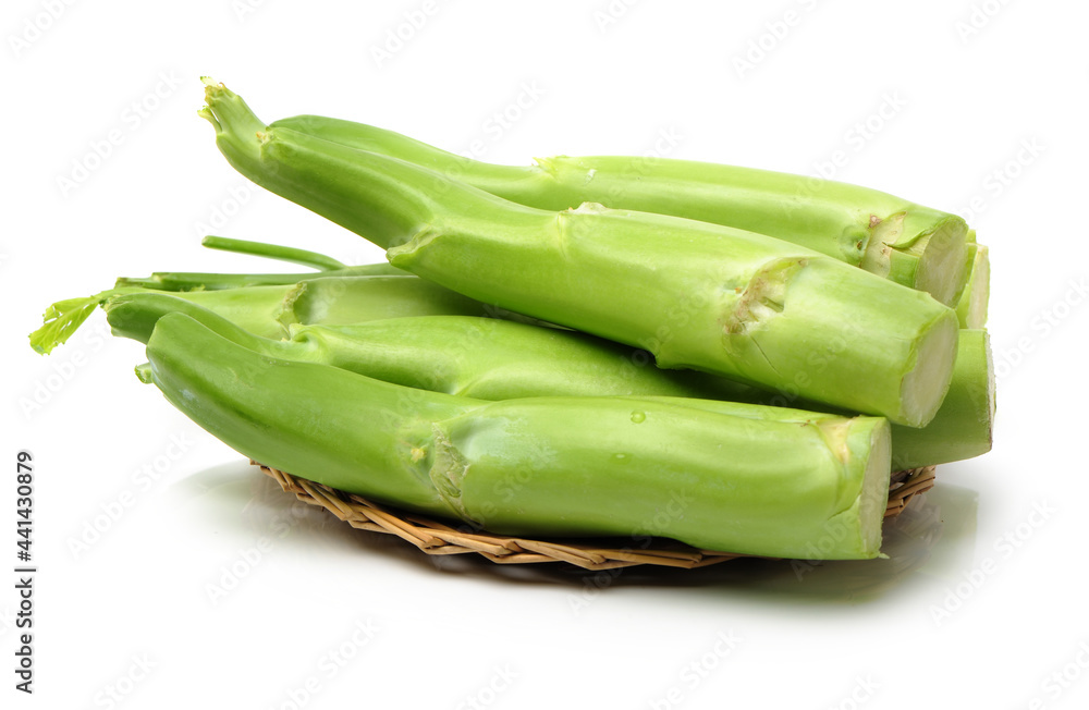 kale vegetables on white background 