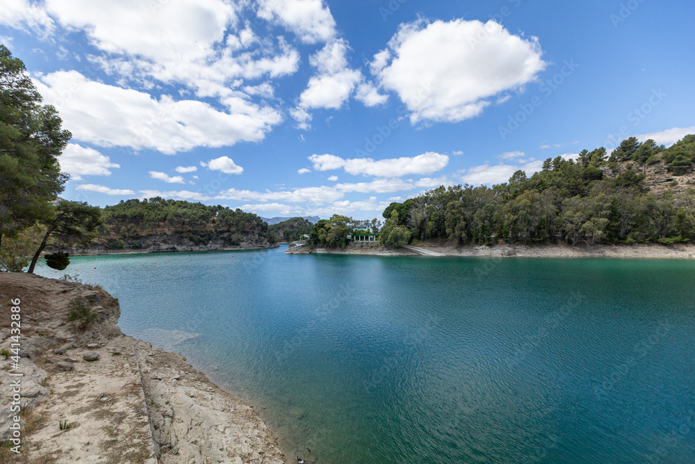 Mesmerizing shot of a calm river in Ardales, Malaga, Spain Mesmerizing shot of a calm river in Ardales, Malaga, Spain