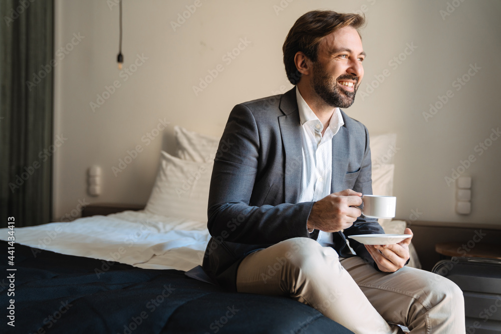 Smiling mid aged bearded man in formal wear Smiling mid aged bearded man in formal wear