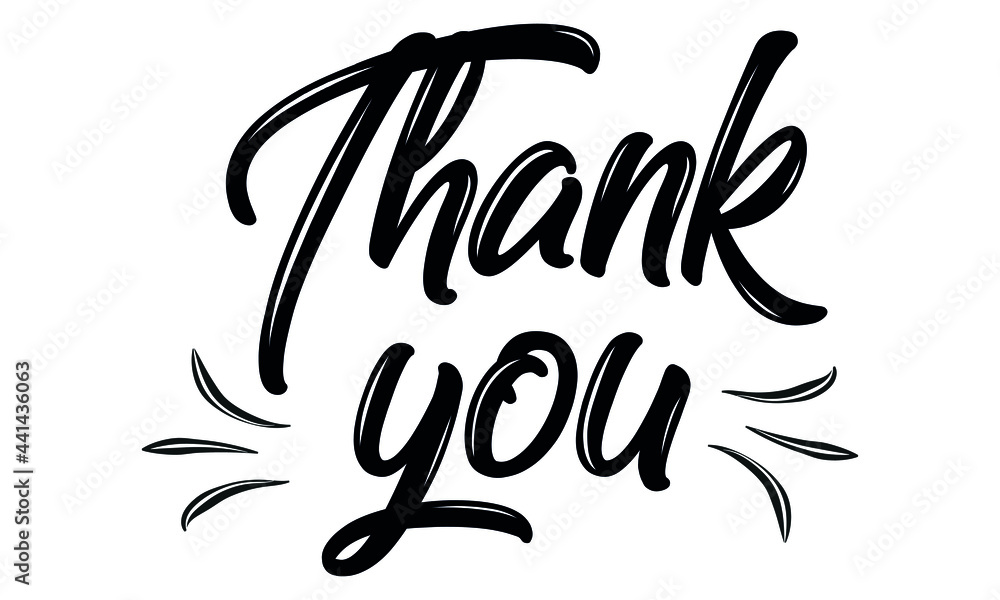Thank you - handwritten. Can be used as a quote, phrase for postcards, banners, posters, clothing design. Thank you - handwritten. Can be used as a quote, phrase for postcards, banners, posters, clothing design.