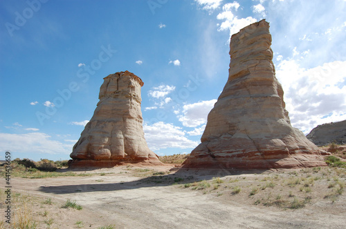 A spectacular roadside attraction off highway 160 in Tonalea, Arizona, known as Elephant's Feet. photo