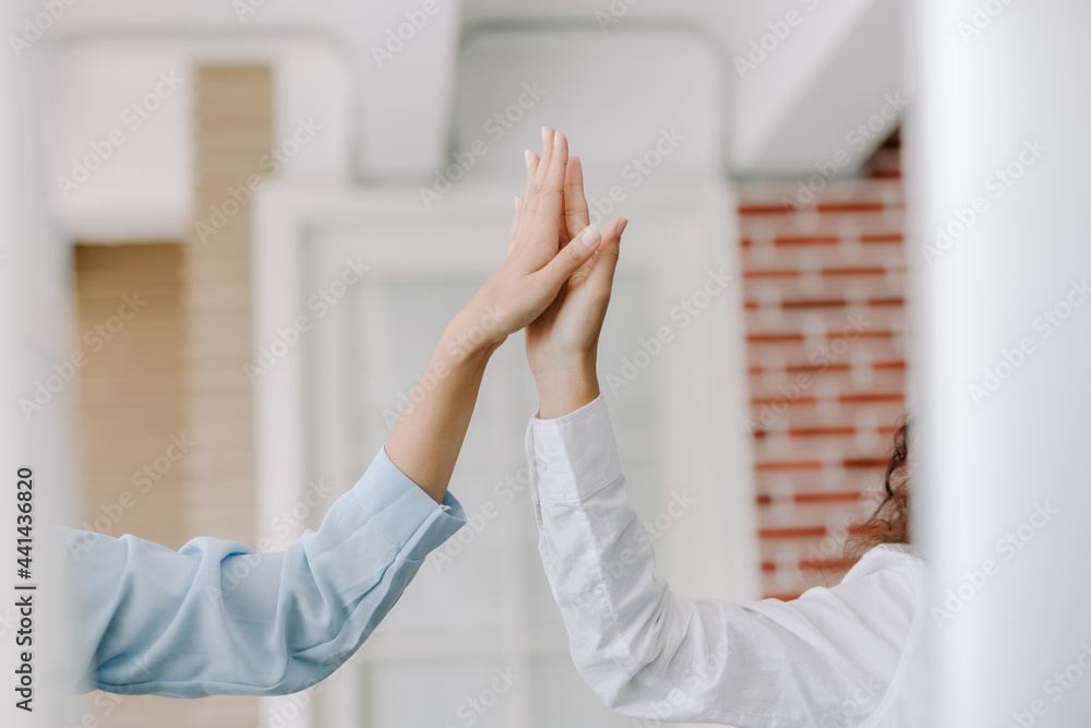 Close-up of hands that touch with friends indicates a successful mission. Close-up of hands that touch with friends indicates a successful mission.