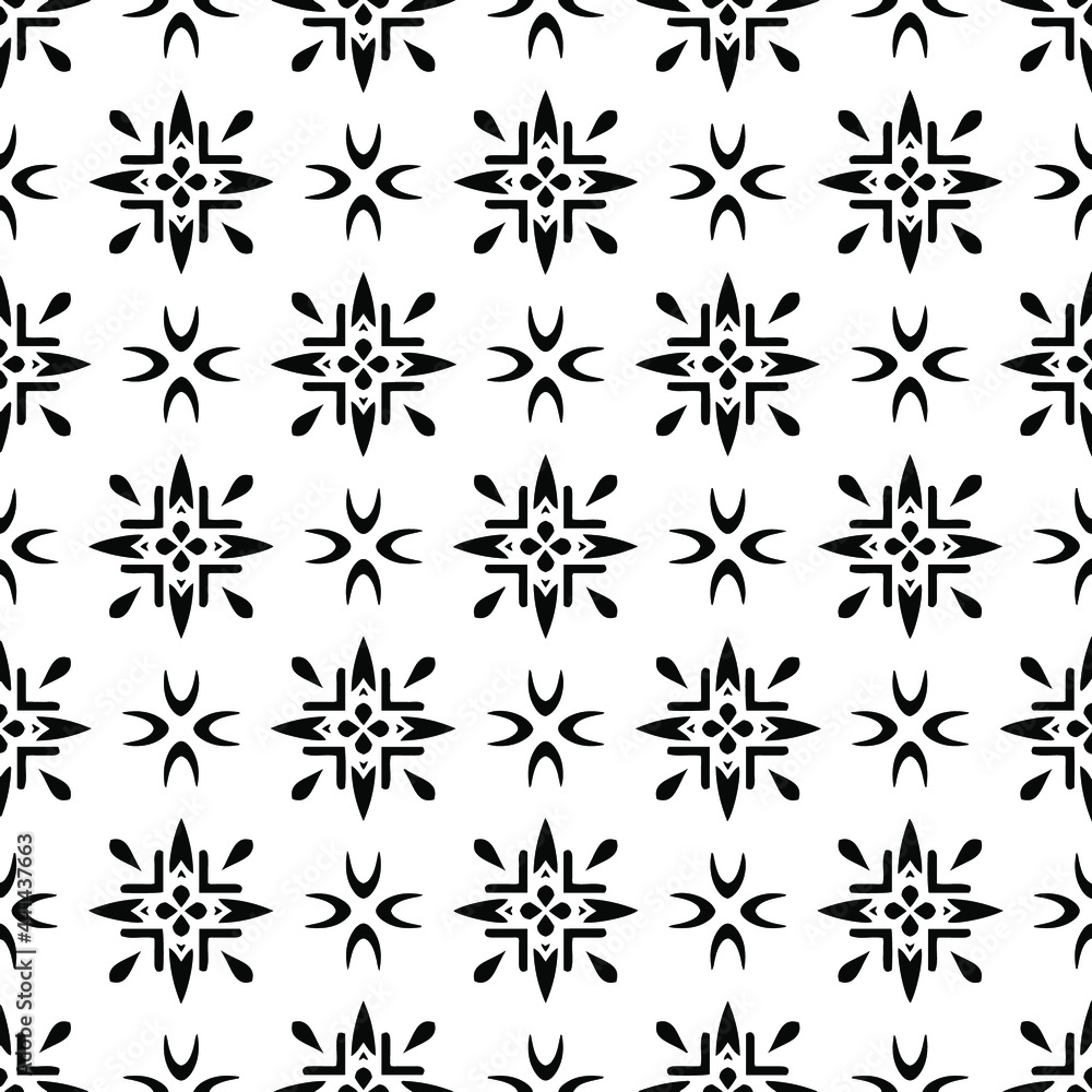floral seamless pattern background.Geometric ornament for wallpapers and backgrounds. Black and white pattern.
floral seamless pattern background.Geometric ornament for wallpapers and backgrounds. Black and white pattern.