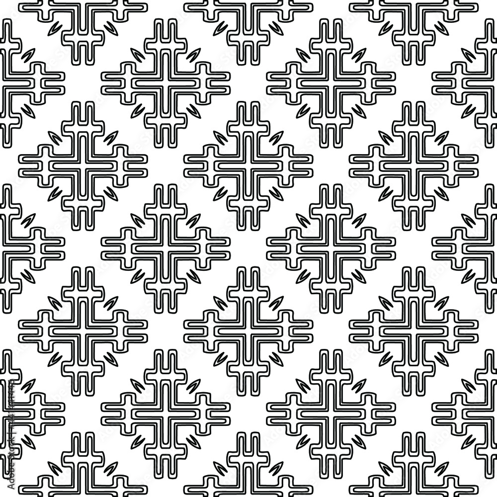 Vector geometric pattern. Repeating elements stylish background abstract ornament for wallpapers and 
backgrounds. Black and white colors