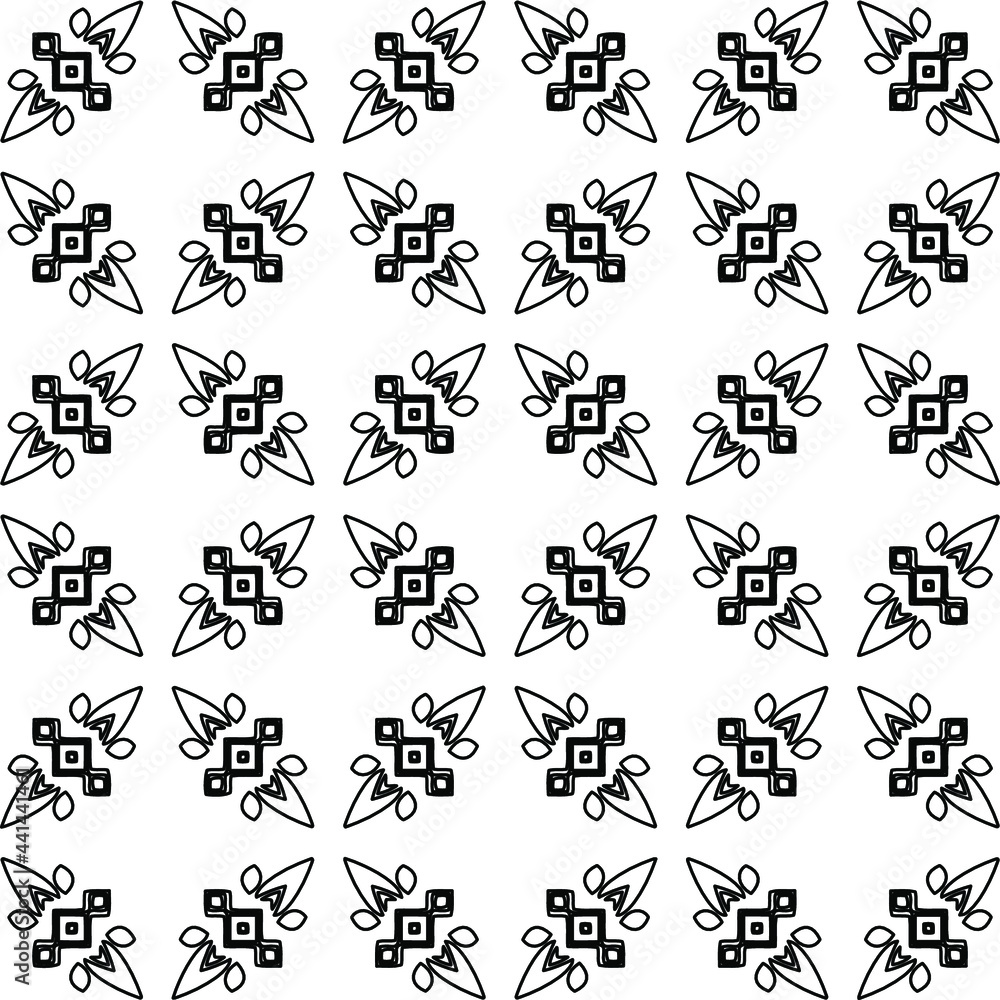 Vector geometric pattern. Repeating elements stylish background abstract ornament for wallpapers and 
backgrounds. Black and white colors