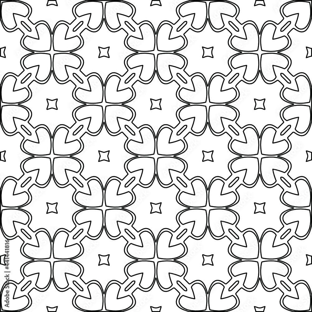 Vector geometric pattern. Repeating elements stylish background abstract ornament for wallpapers and 
backgrounds. Black and white colors
backgrounds. Black and white colors