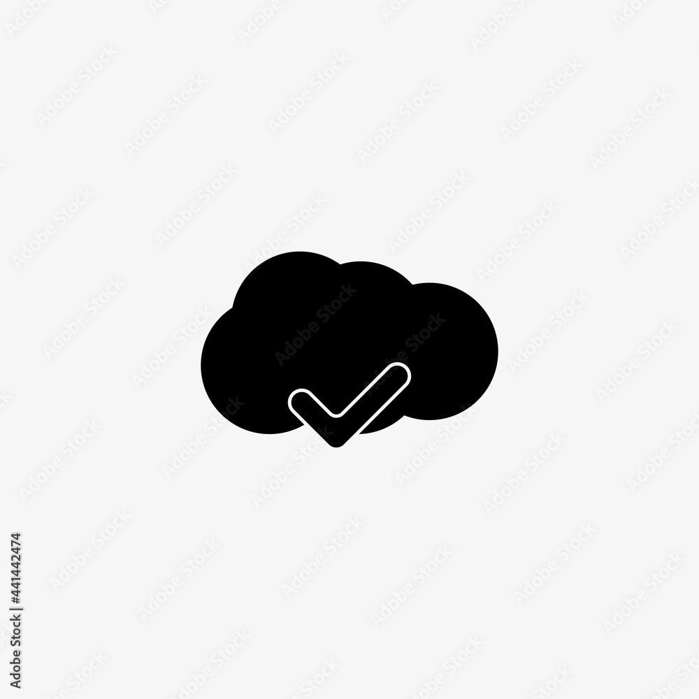 Clouds with check icon, yes icon, cancel icon,accept icon, cloud icon, complete icon, connection icon Clouds with check icon, yes icon, cancel icon,accept icon, cloud icon, complete icon, connection icon