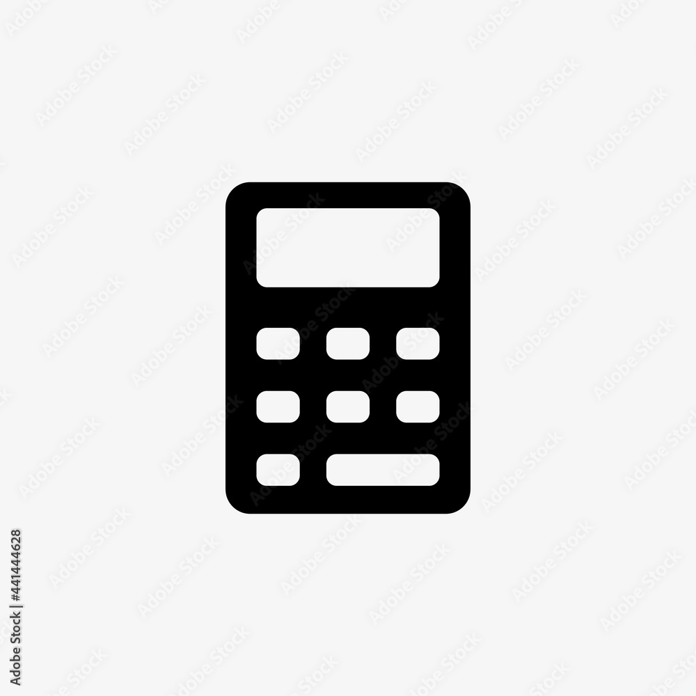 Calculator icon isolated on white background. Calculator icon isolated on white background.