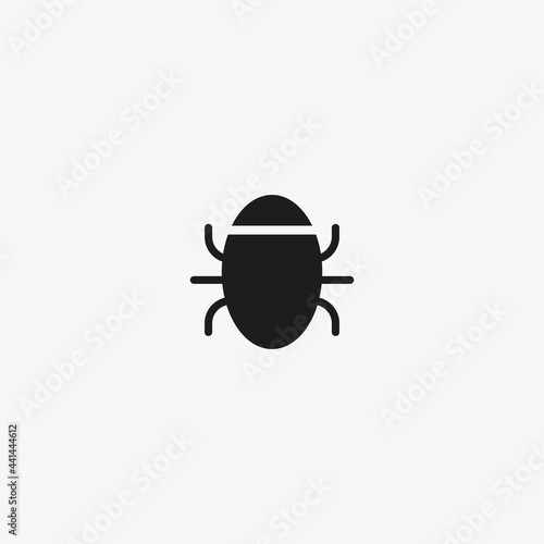 Software bug or program bug art icon for apps and websites. Insect symbol.