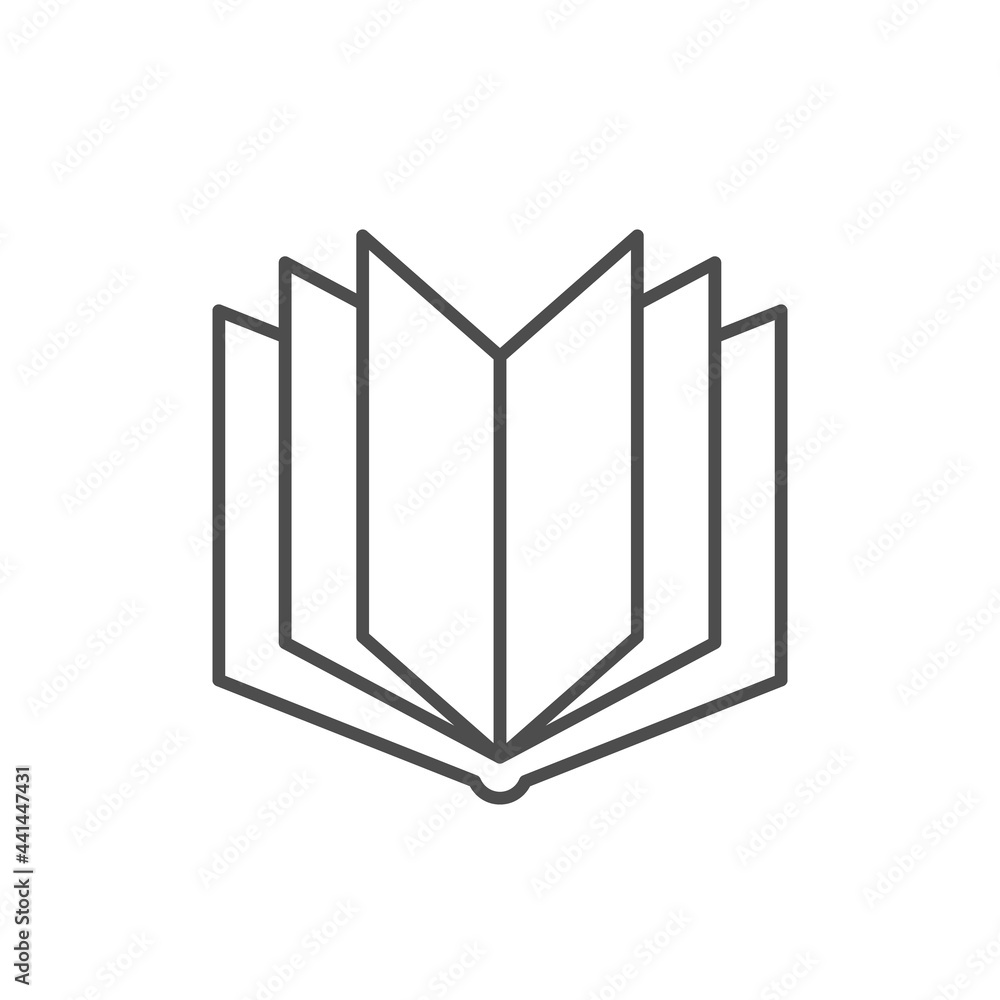 Open book line outline icon Open book line outline icon