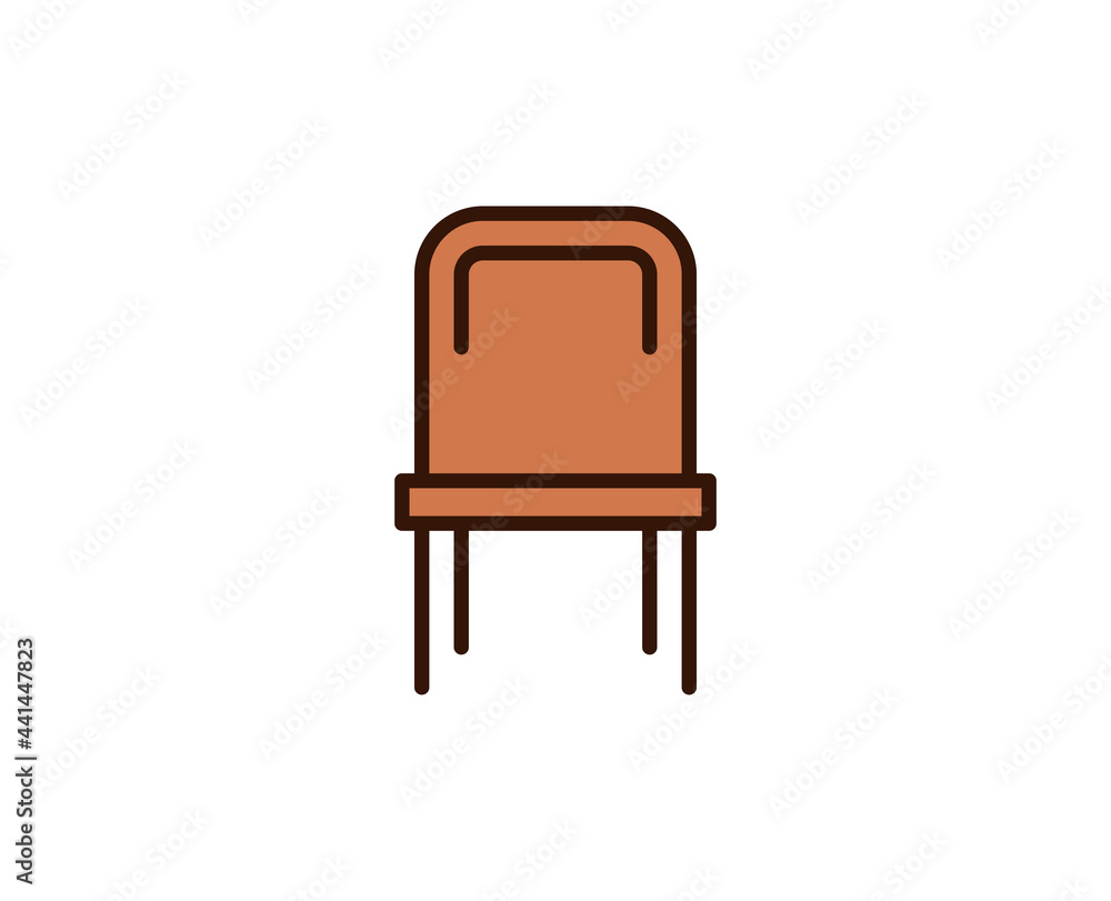 Chair line icon. Vector symbol in trendy flat style on white background. Office sing for design. Chair line icon. Vector symbol in trendy flat style on white background. Office sing for design.
