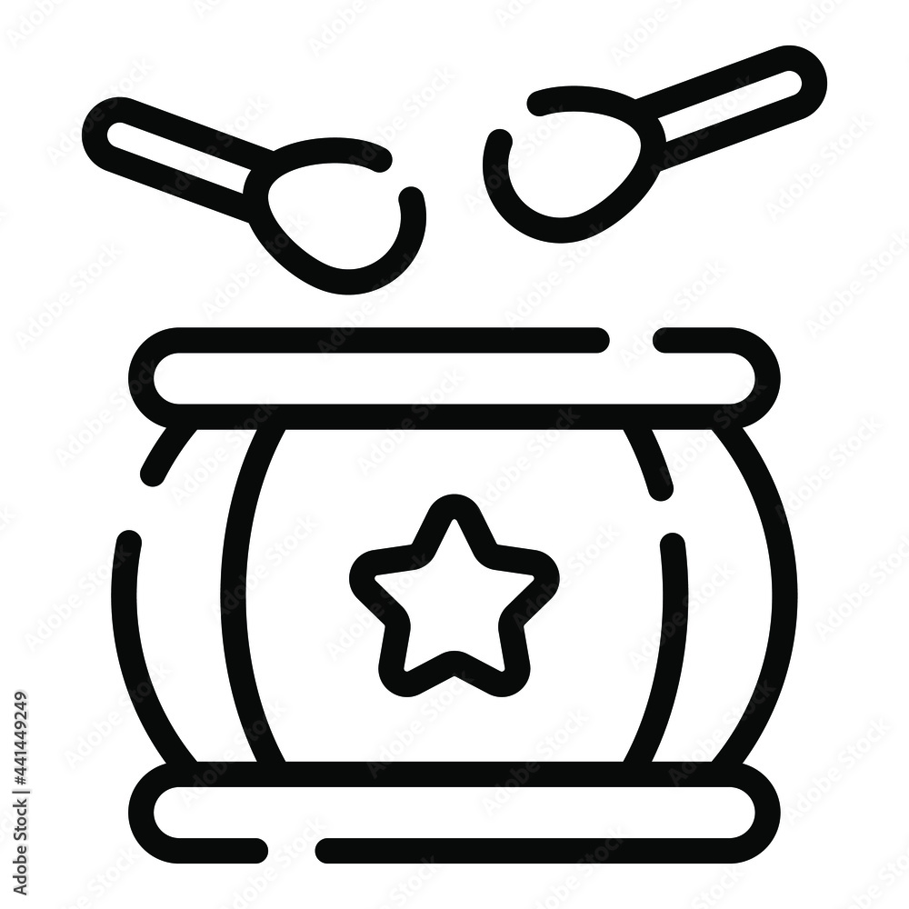 drum , music line icon, vector design usa independence day icon. drum , music line icon, vector design usa independence day icon.
