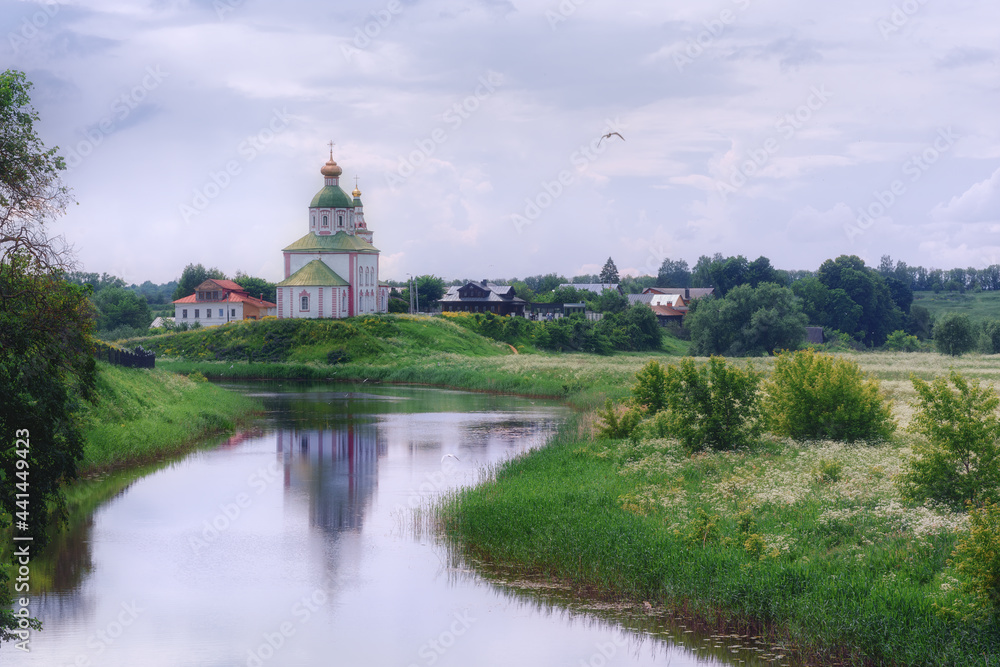 Suzdal Church And Kamenka River View. Suzdal Church And Kamenka River View.