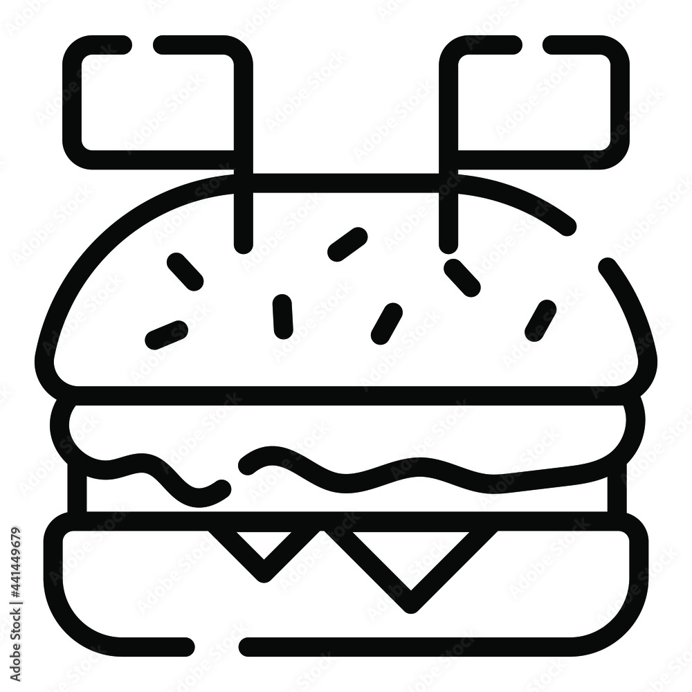 burger, food line icon, vector design usa independence day icon. burger, food line icon, vector design usa independence day icon.