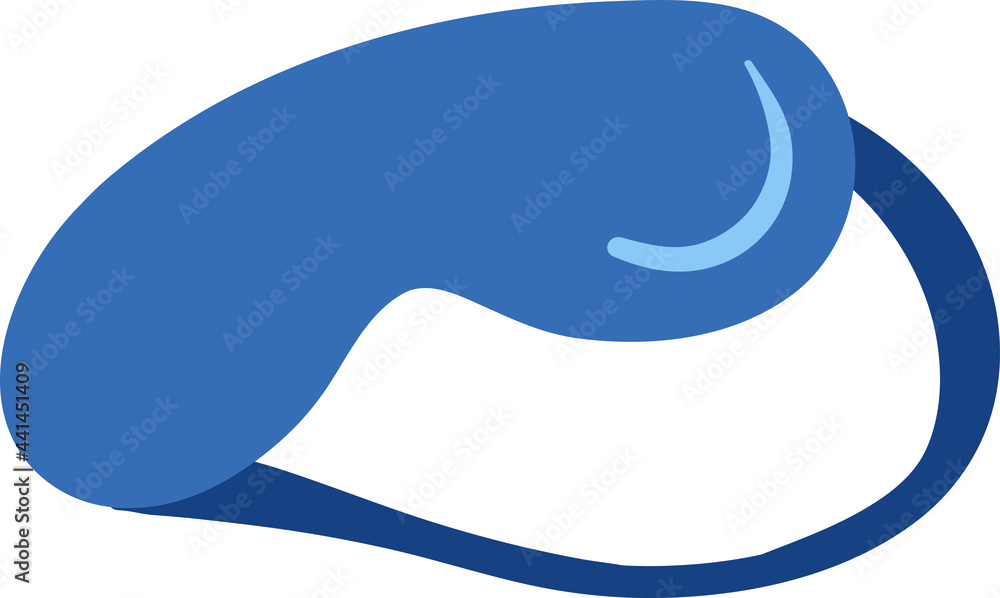Eye Mask for a good night sleep. Travel Accessories for Comfortable Flight Experience. Vector Art for Travel Essentials.