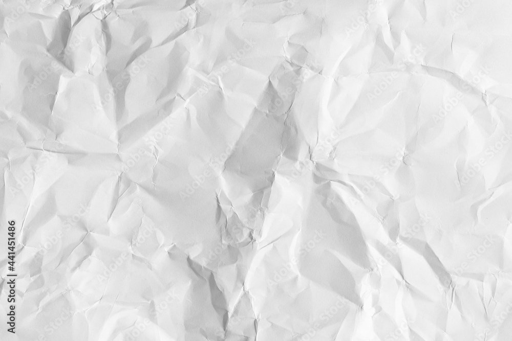 Fototapeta premium Crumpled white sheet of paper