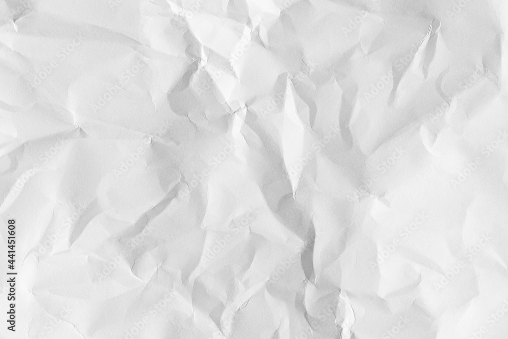 Crumpled white sheet of paper Crumpled white sheet of paper