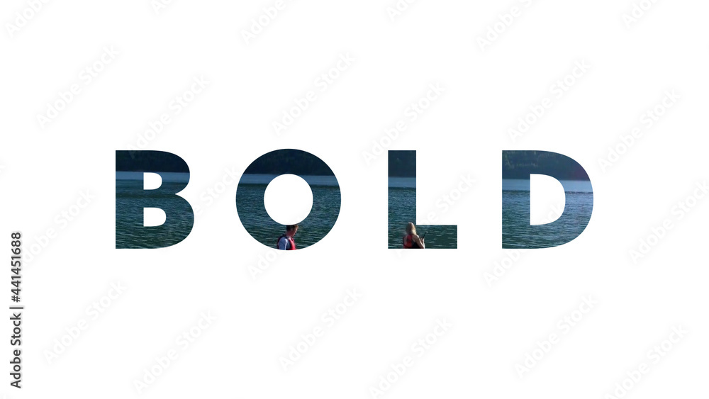 Dynamic Cut Out Black & White Titles Stock Template Adobe Stock