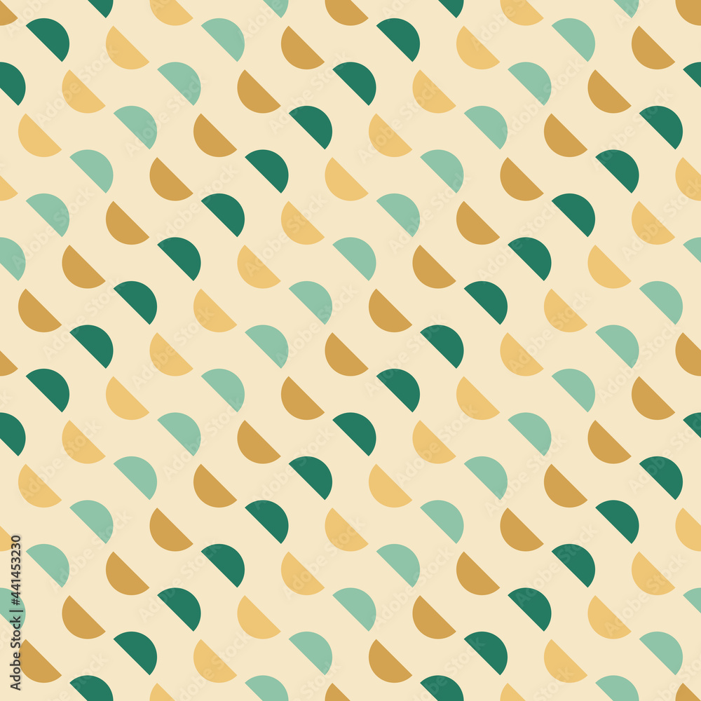 Seamless background with semicircles. Semicircles on the diagonal. Geometric background. Seamless background with semicircles. Semicircles on the diagonal. Geometric background.