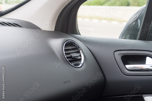the interior of the car. a close-up view of the details of the car interior.