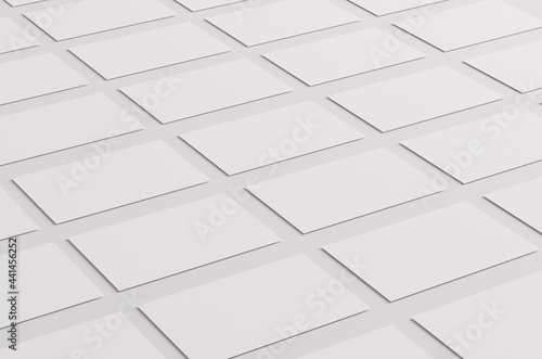 Business Card Mock-Up (85x55mm) 3D Illustration