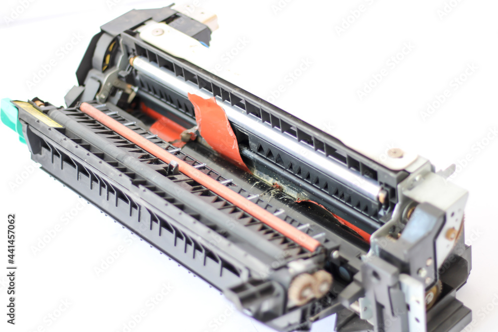 broken fixing station cracked rubber roller and aluminum roller, fixing