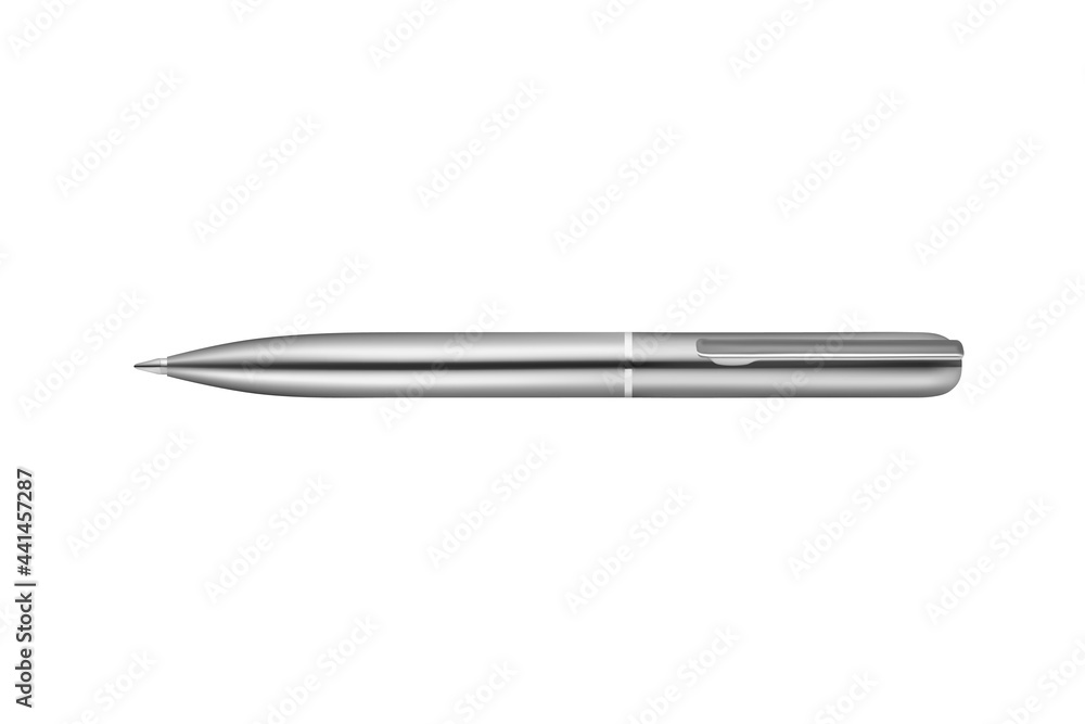 Automatic ball pen in the vector.Ballpoint pen in vector on white background. Automatic ball pen in the vector.Ballpoint pen in vector on white background.