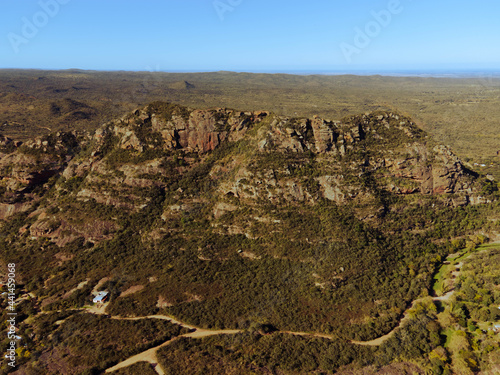 Drone view of cerro colorado Mountains 