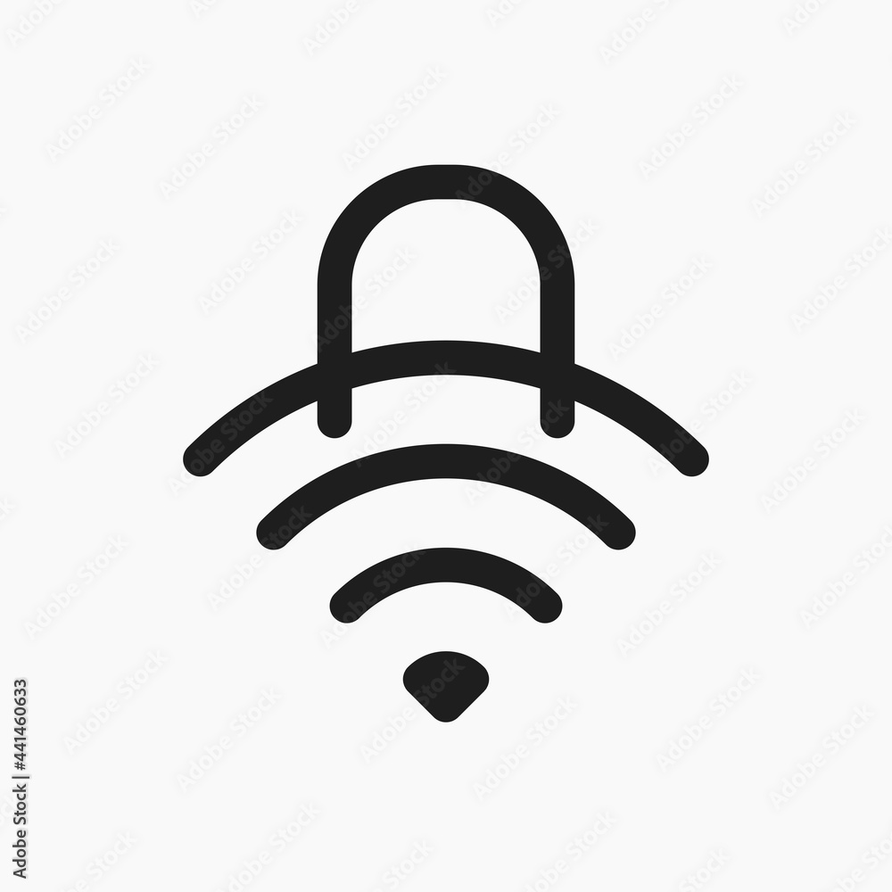 Wireless Padlock Logo Concept. Black and Grey. Logo, Icon, Symbol and sign. Protection Logo Wireless Padlock Logo Concept. Black and Grey. Logo, Icon, Symbol and sign. Protection Logo