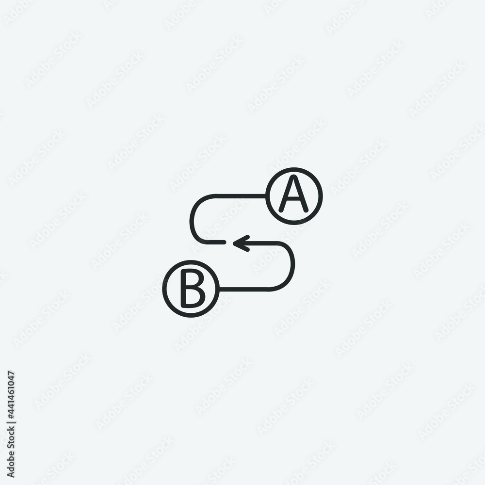 Distance vector icon for web and design Distance vector icon for web and design