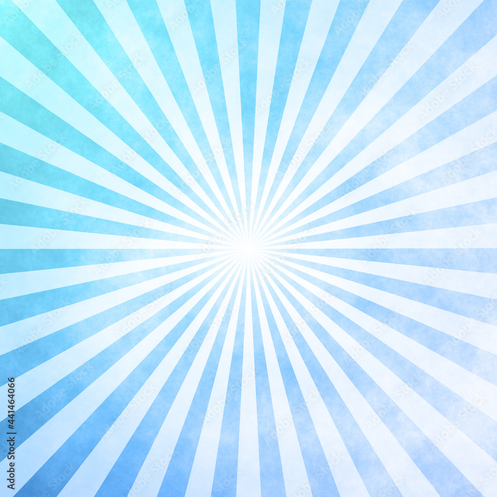 Blue and white Sunburst Pattern Background. Rays. Sunburst background. Blue and white radial background.	
