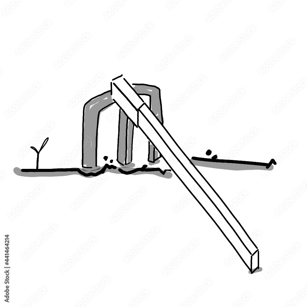 Hand drawn illustration of farming tool in simple icon drawing 
