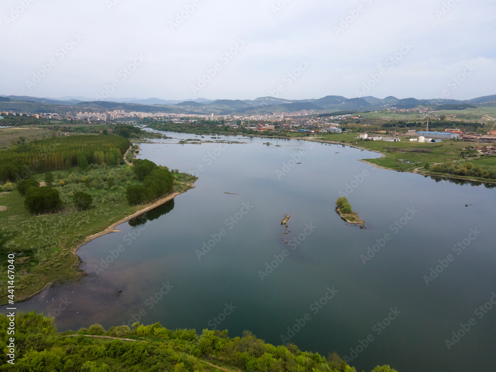 Aerial view of Studen Kladenets Reservoir, Bulgaria