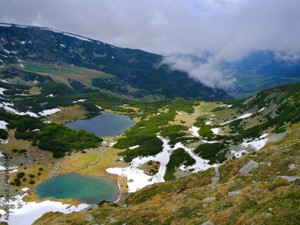 Galcescu glacier lake in Parang mountains, Carpathians, Romania, Europe