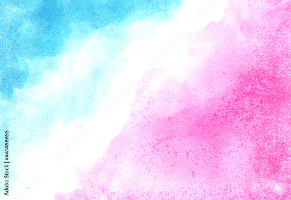 abstract watercolor background with splashes,pink and blue colors