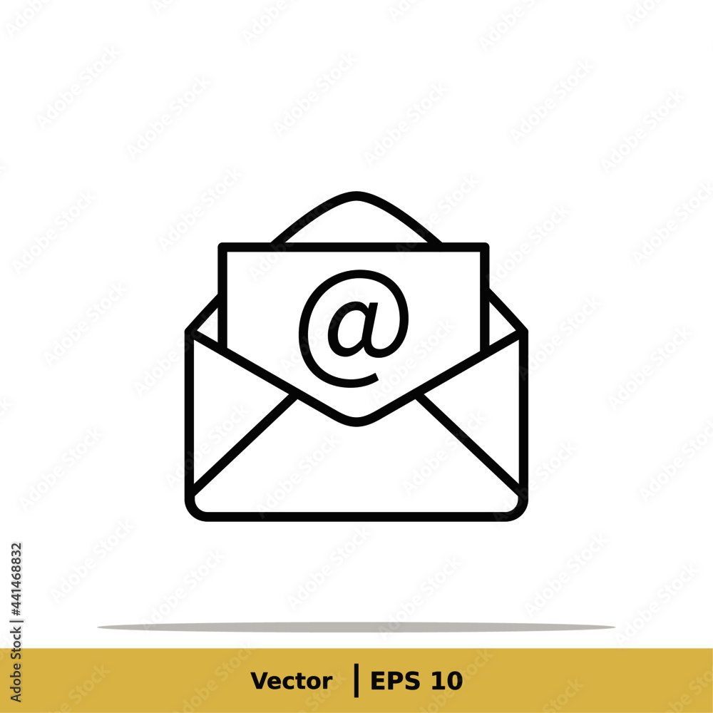 Mail, Message, Letter and Inbox Icon Illustration Logo Template. Envelope Sign Symbol. Vector Line Icon EPS 10 Mail, Message, Letter and Inbox Icon Illustration Logo Template. Envelope Sign Symbol. Vector Line Icon EPS 10