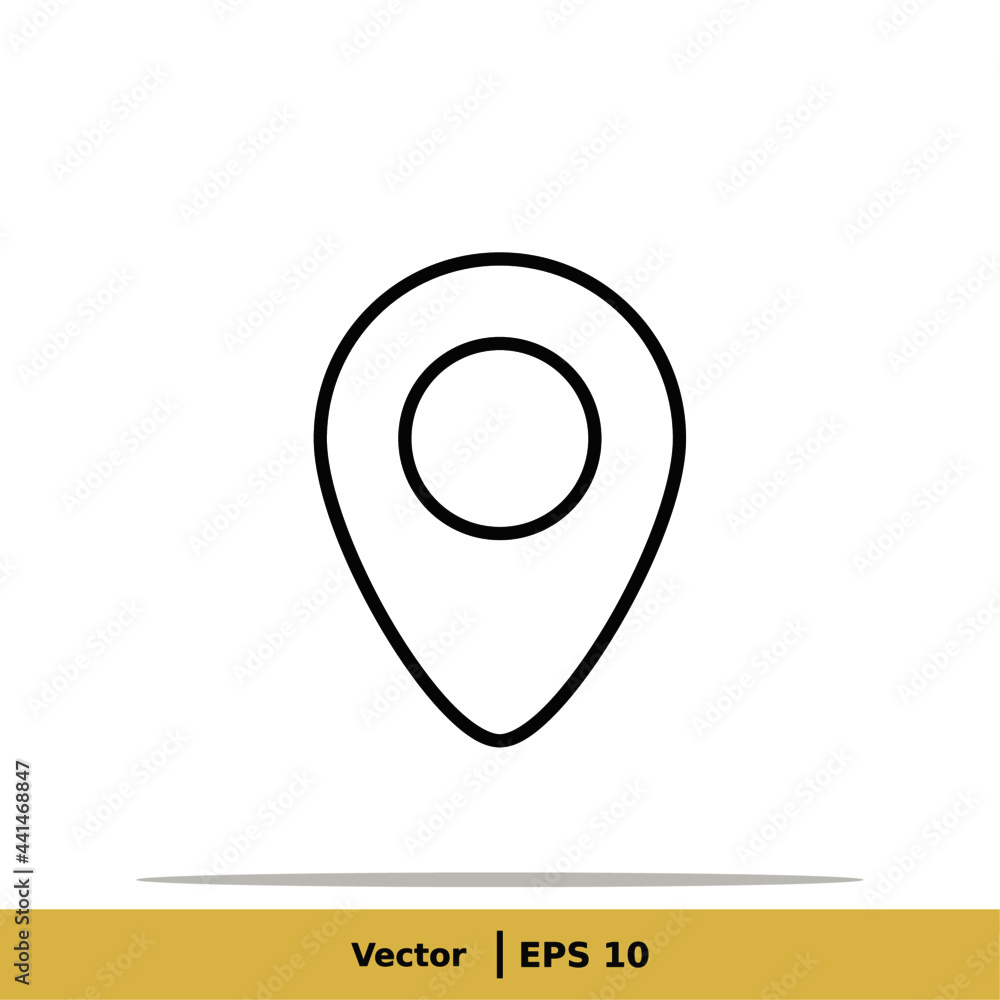 Maps, Pin Location Icon Illustration Logo Template. Maps Sign Symbol. Vector Line Icon EPS 10 Maps, Pin Location Icon Illustration Logo Template. Maps Sign Symbol. Vector Line Icon EPS 10