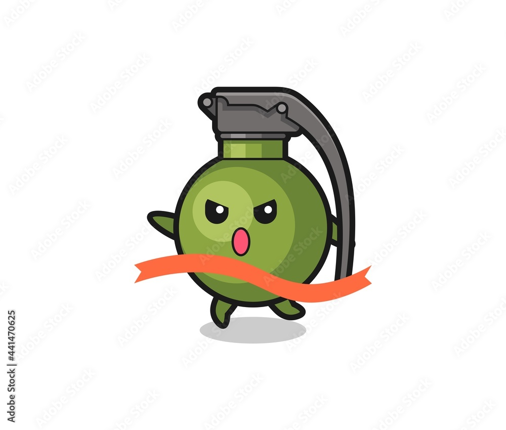cute grenade illustration is reaching the finish cute grenade illustration is reaching the finish