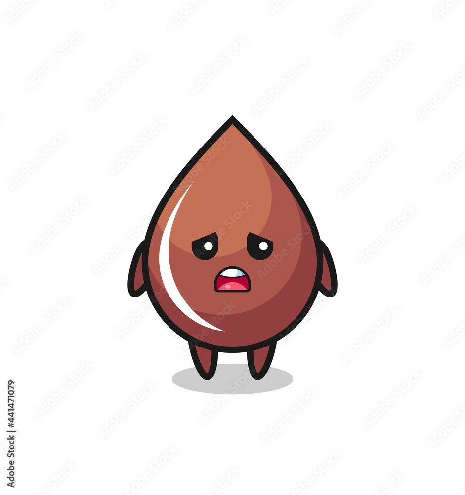 disappointed expression of the chocolate drop cartoon disappointed expression of the chocolate drop cartoon