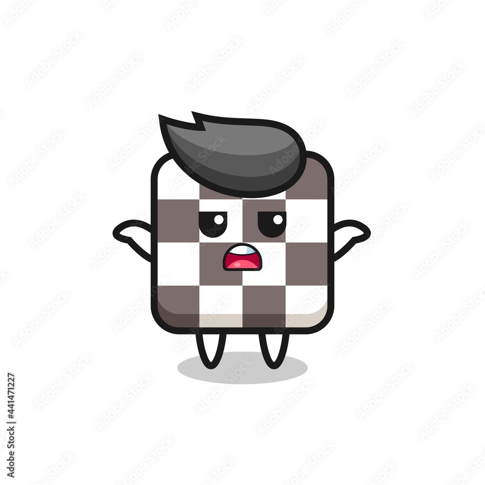 chess board mascot character saying I do not know chess board mascot character saying I do not know