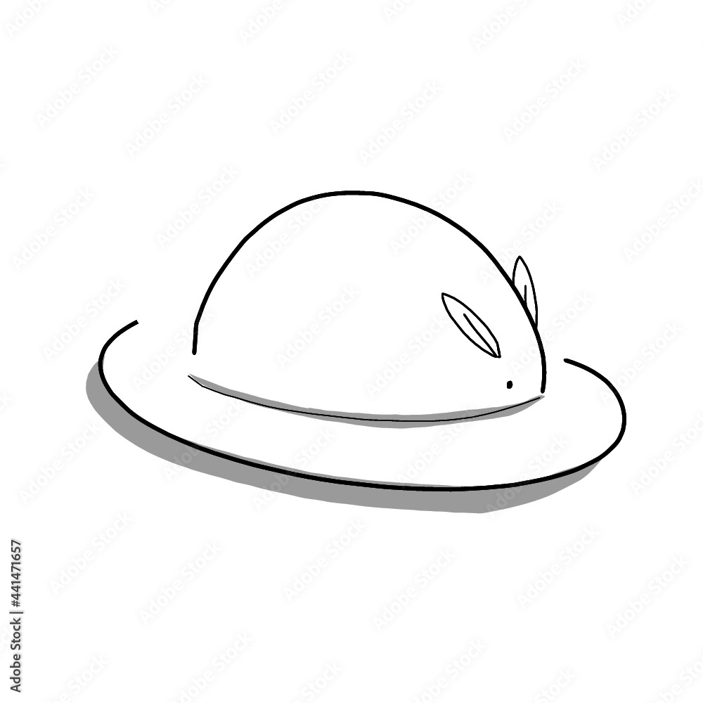 Hand drawn illustration of snow rabbit in simple drawing Hand drawn illustration of snow rabbit in simple drawing
