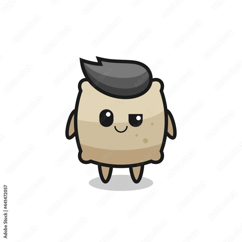 sack cartoon with an arrogant expression sack cartoon with an arrogant expression