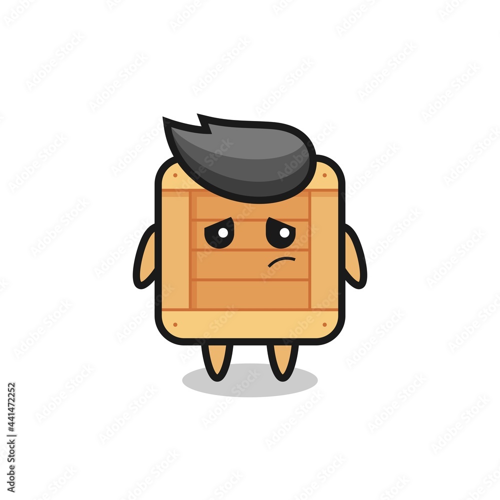 the lazy gesture of wooden box cartoon character the lazy gesture of wooden box cartoon character